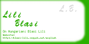 lili blasi business card